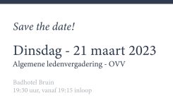 Algemene ledenvergadering OVV - 21 maart 2023
